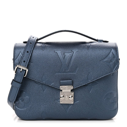 Louis Vuitton Metallic Empreinte Monogram Giant Pochette Metis Navy Nacre 1 of 9