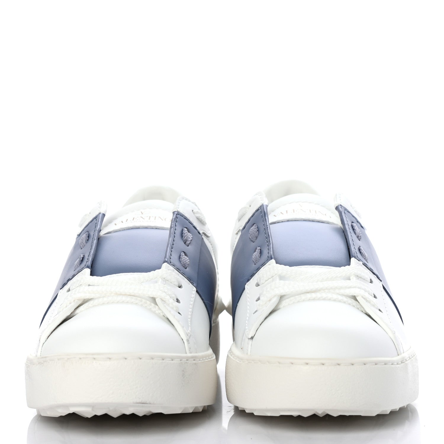Valentino Garavani Calfskin Womens Rockstud Open Sneakers 36 White Niagara 2 of 8