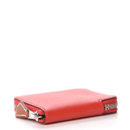 Hermes Epsom Silk'In Coin Purse Rouge de Coeur Bleu du Nord 4 of 8
