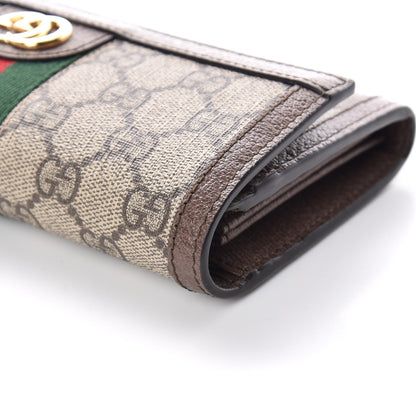 Gucci GG Supreme Monogram Web Ophidia Continental Wallet Brown 9 of 10