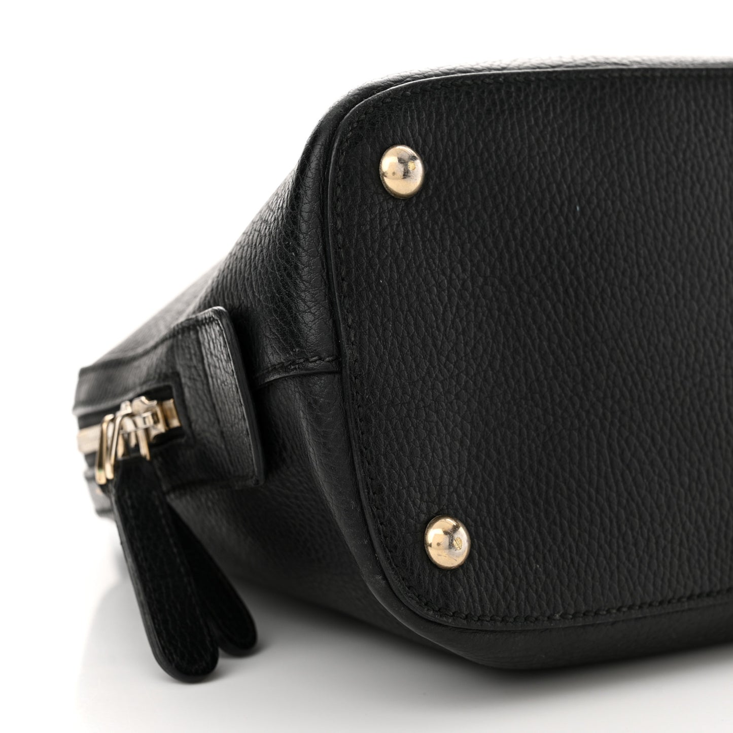 Dollar Calfskin Dome Bag Black