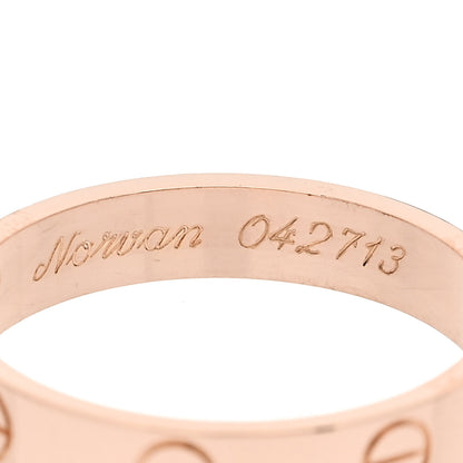 Cartier 18K Pink Gold 3.5mm LOVE Wedding Band Ring 54 6.75 6 of 7