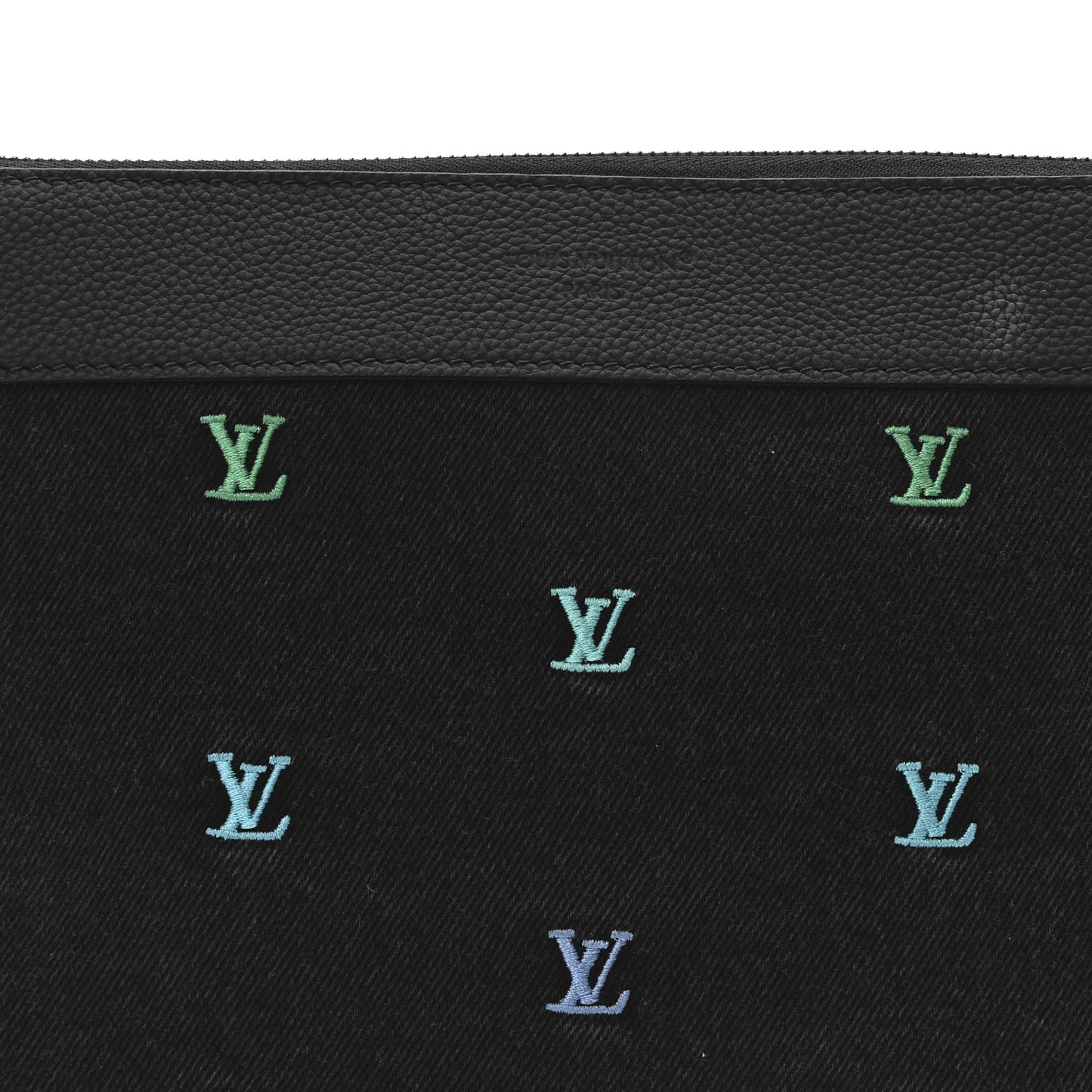 Blason Denim Pochette Voyage Souple Black Gradient Blue