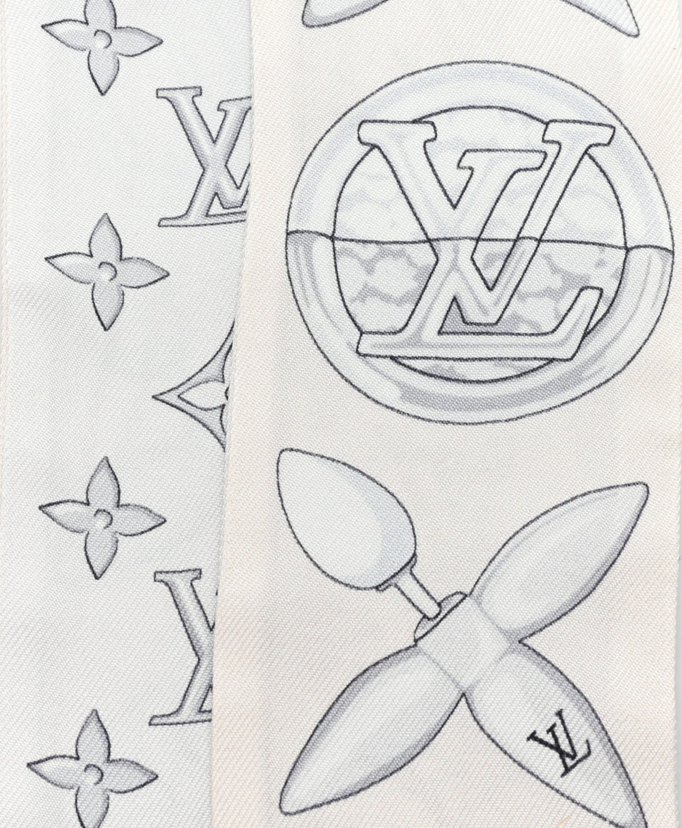 Louis Vuitton Silk Louisette BB Bandeau Silver 4 of 4