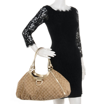 Gucci Monogram Large D Gold Shoulder Bag Metallic Gold 2 of 7