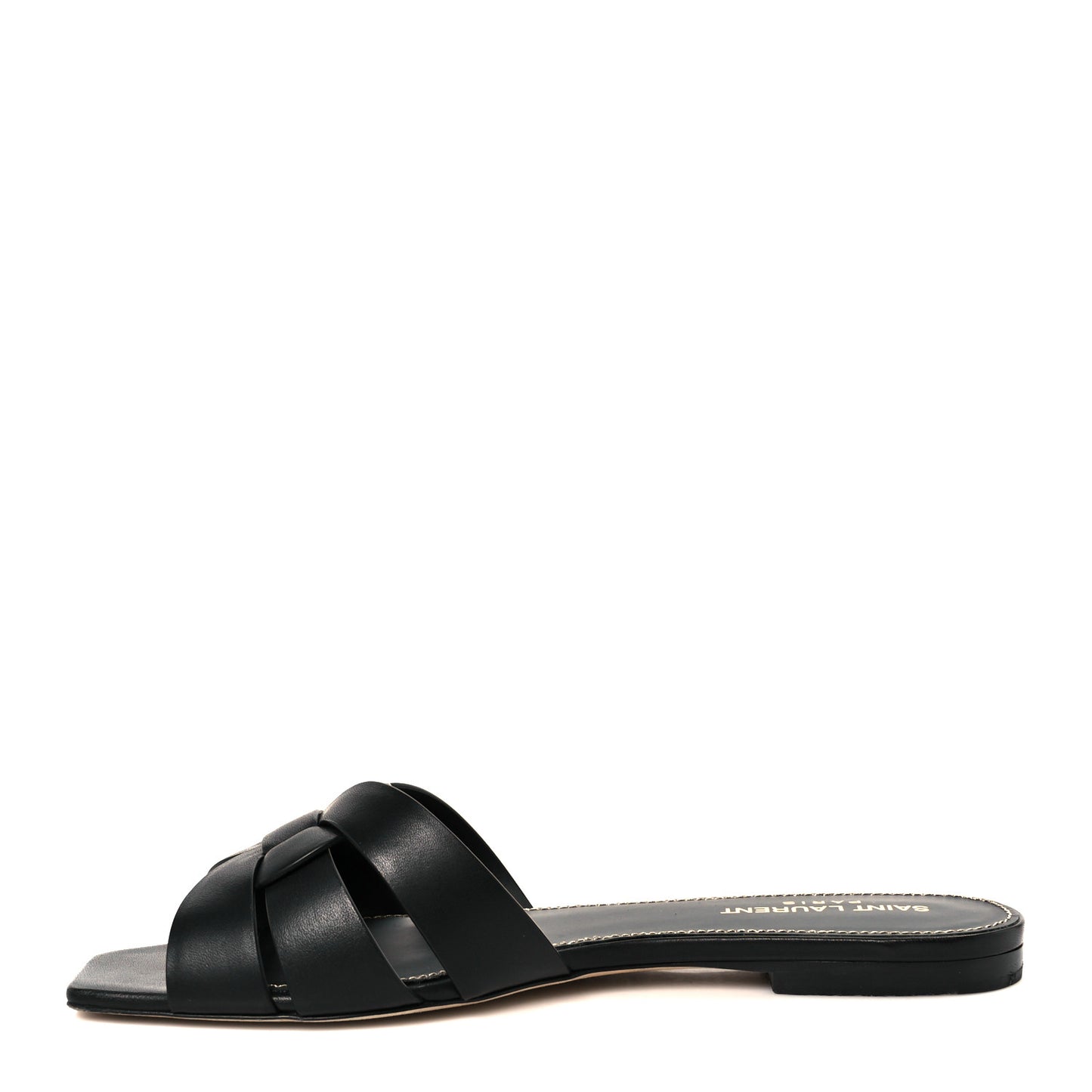 Calfskin Tribute 05 Slide Sandals 37.5 Black