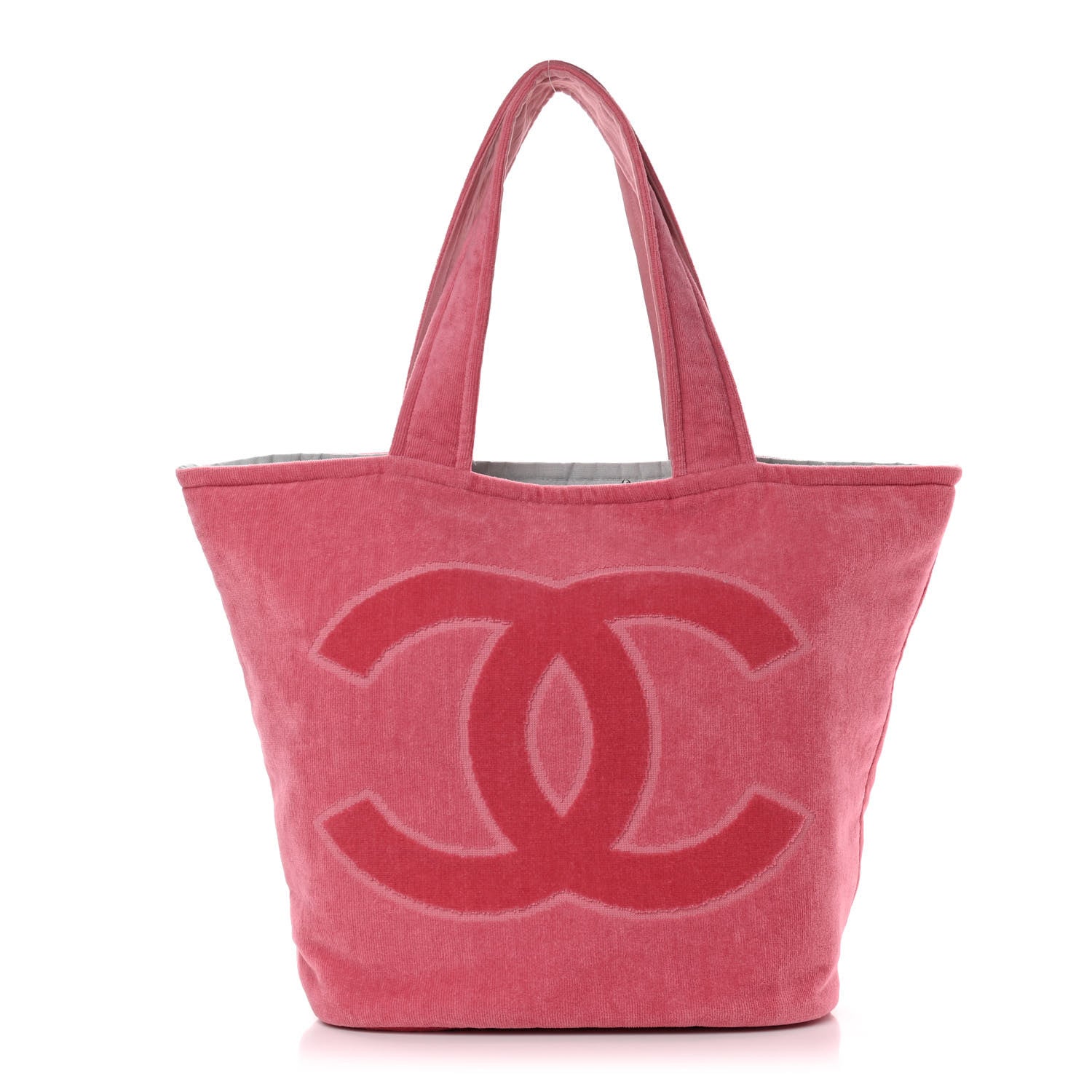 Chanel Terry Cotton CC Beach Tote Towel Set Pink 3 of 10