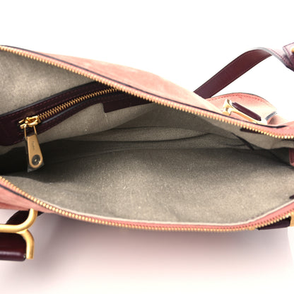 Chloe Suede Calfskin Braided Medium Marcie Double Carry Canyon Rose 6 of 9