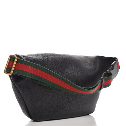 Gucci Grained Calfskin Logo Belt Bag Black 3 of 9