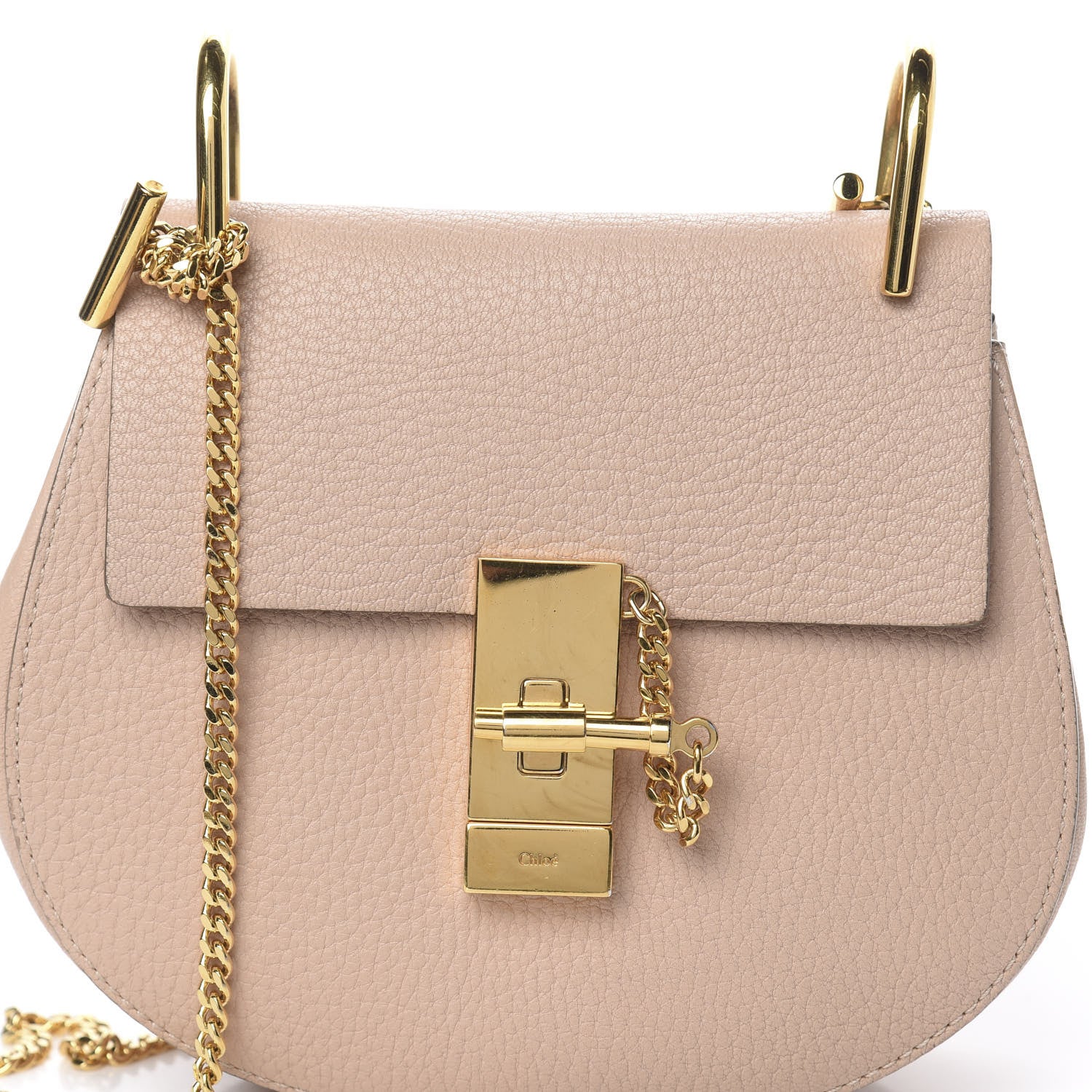 Chloe Grained Lambskin Mini Drew Shoulder Bag Biscotti Beige 10 of 10