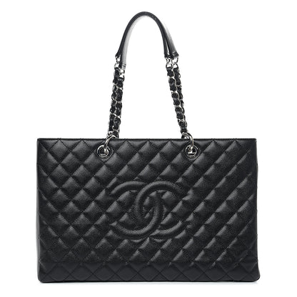 Chanel Caviar Quilted XL Grand Shopping Tote GST Black 1 of 9