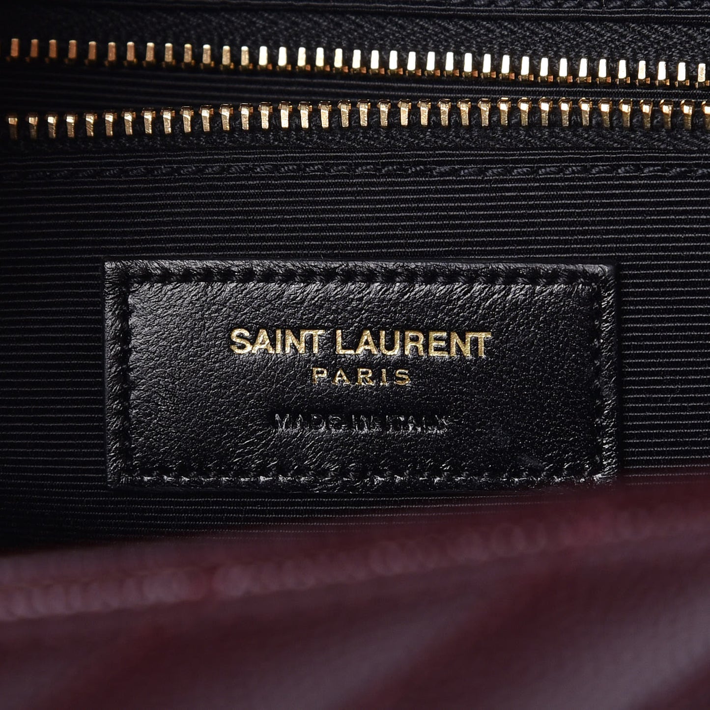 Grain De Poudre Matelasse Chevron Large Monogram Satchel Rouge Legion