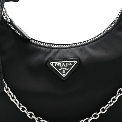 Prada Nylon Re-Edition 2005 Shoulder Bag Black 8 of 11