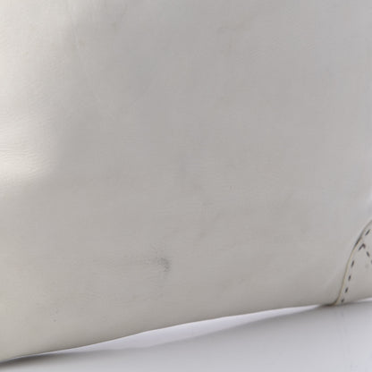 Fendi Calfskin Romano Selleria Tote White 12 of 14
