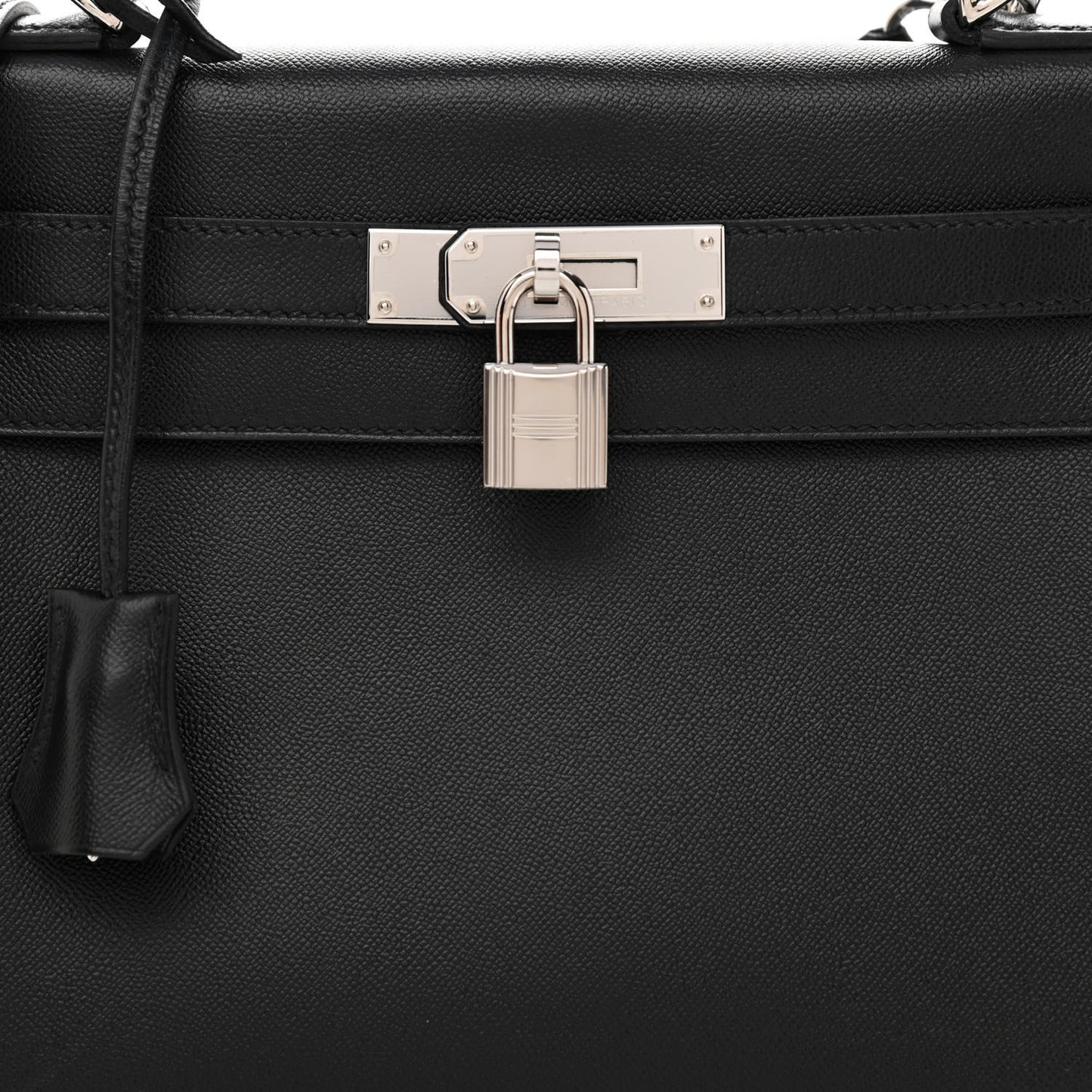 Madame Calfskin Kelly Retourne 28 Black