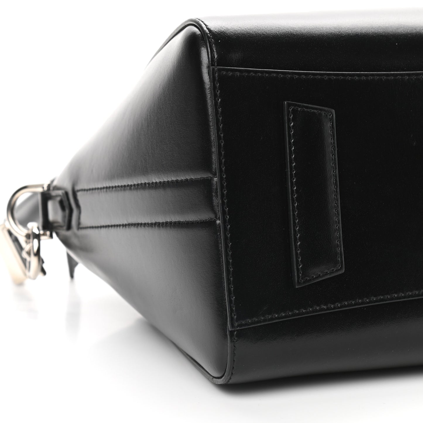 Shiny Lord Calfskin Small Antigona Black