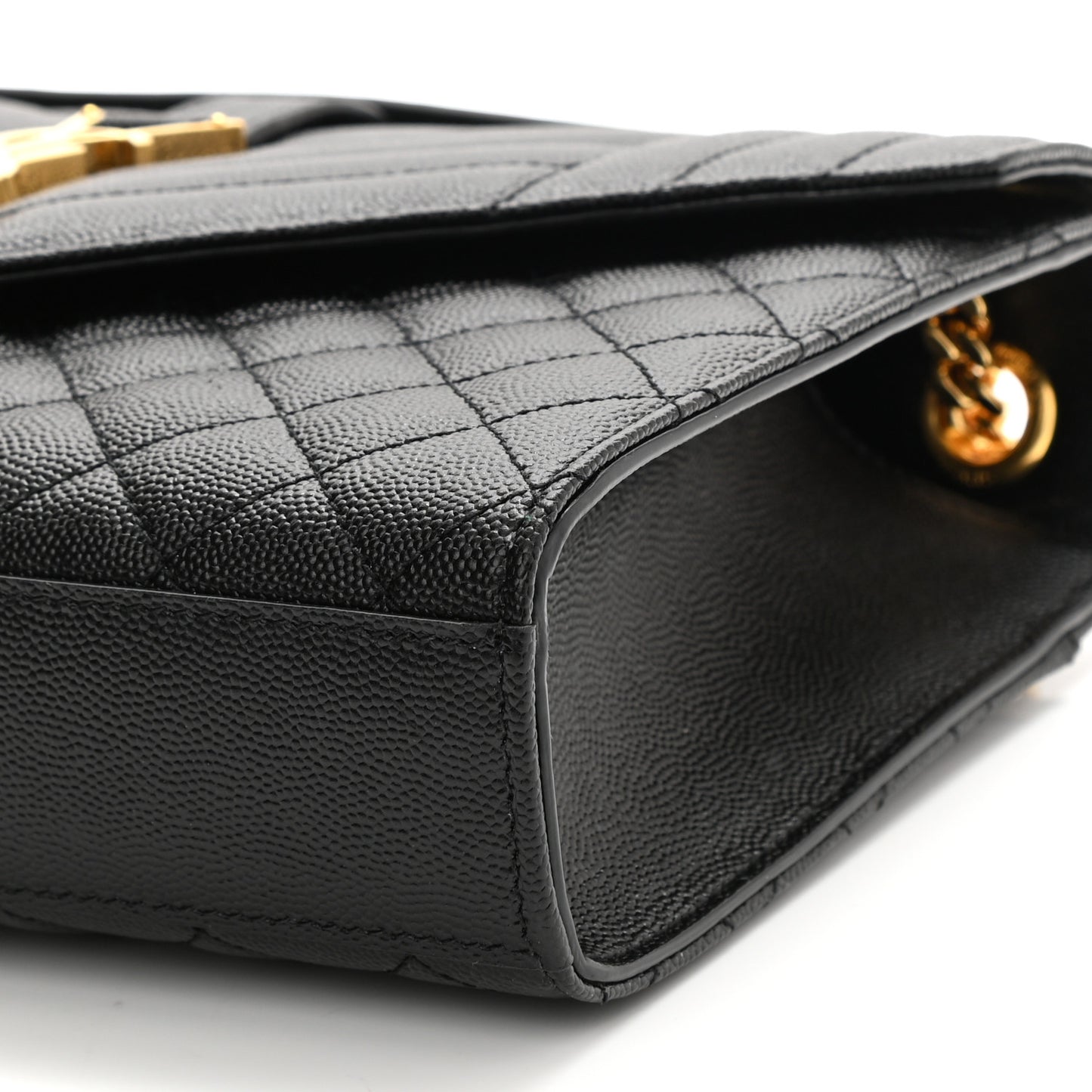 Grain De Poudre Textured Mixed Matelasse Triquilt Medium Monogram Satchel Black