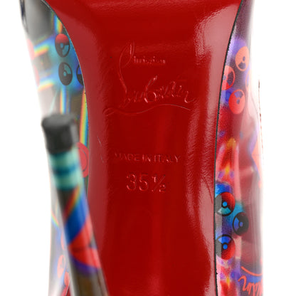 Christian Louboutin Patent Discolaser Hot Chick 100 Pumps 35.5 Multicolor Lin Yellow 8 of 9