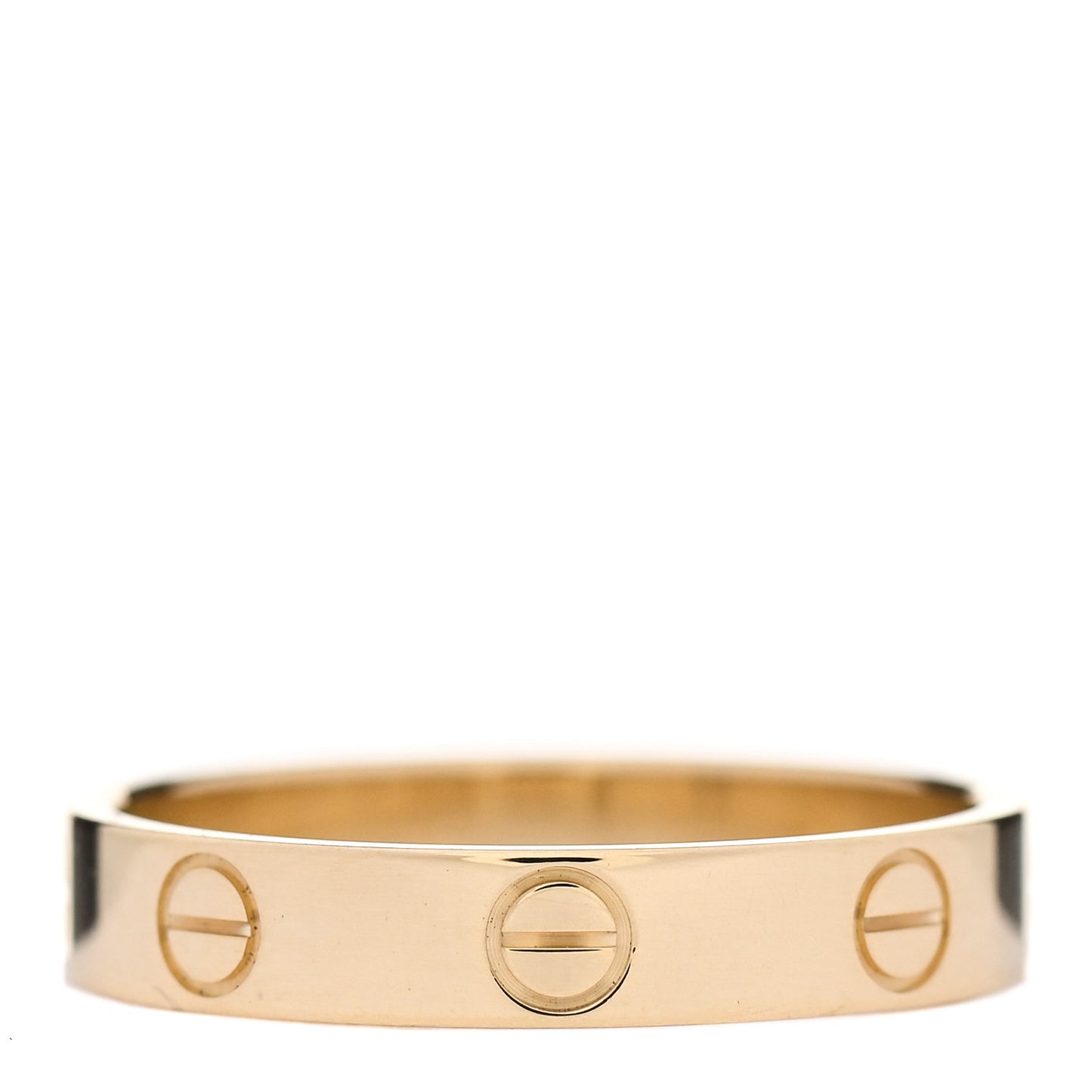 18K Yellow Gold 3.5mm LOVE Wedding Band Ring 55 7.25