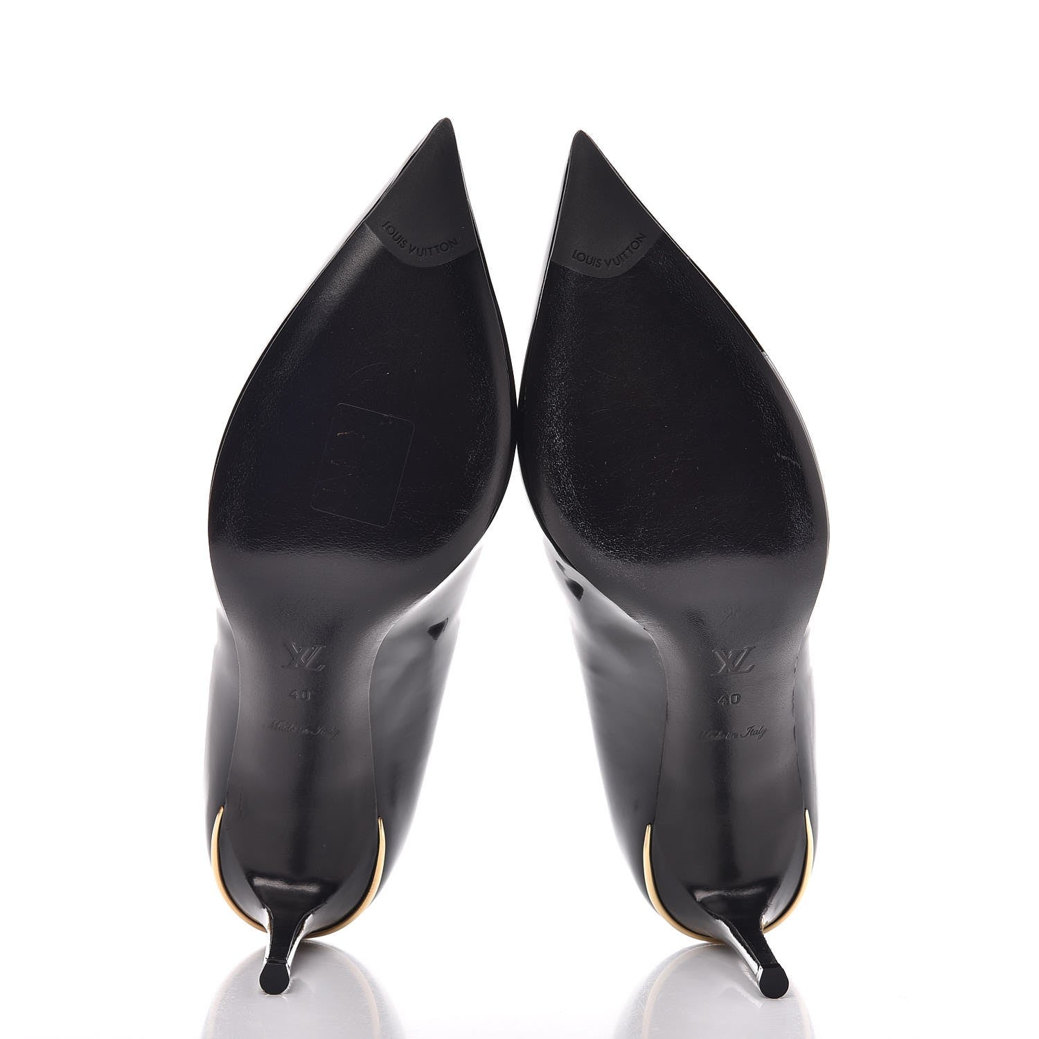 Louis Vuitton Glazed Calfskin Eyeline Pumps 40 Black 5 of 10