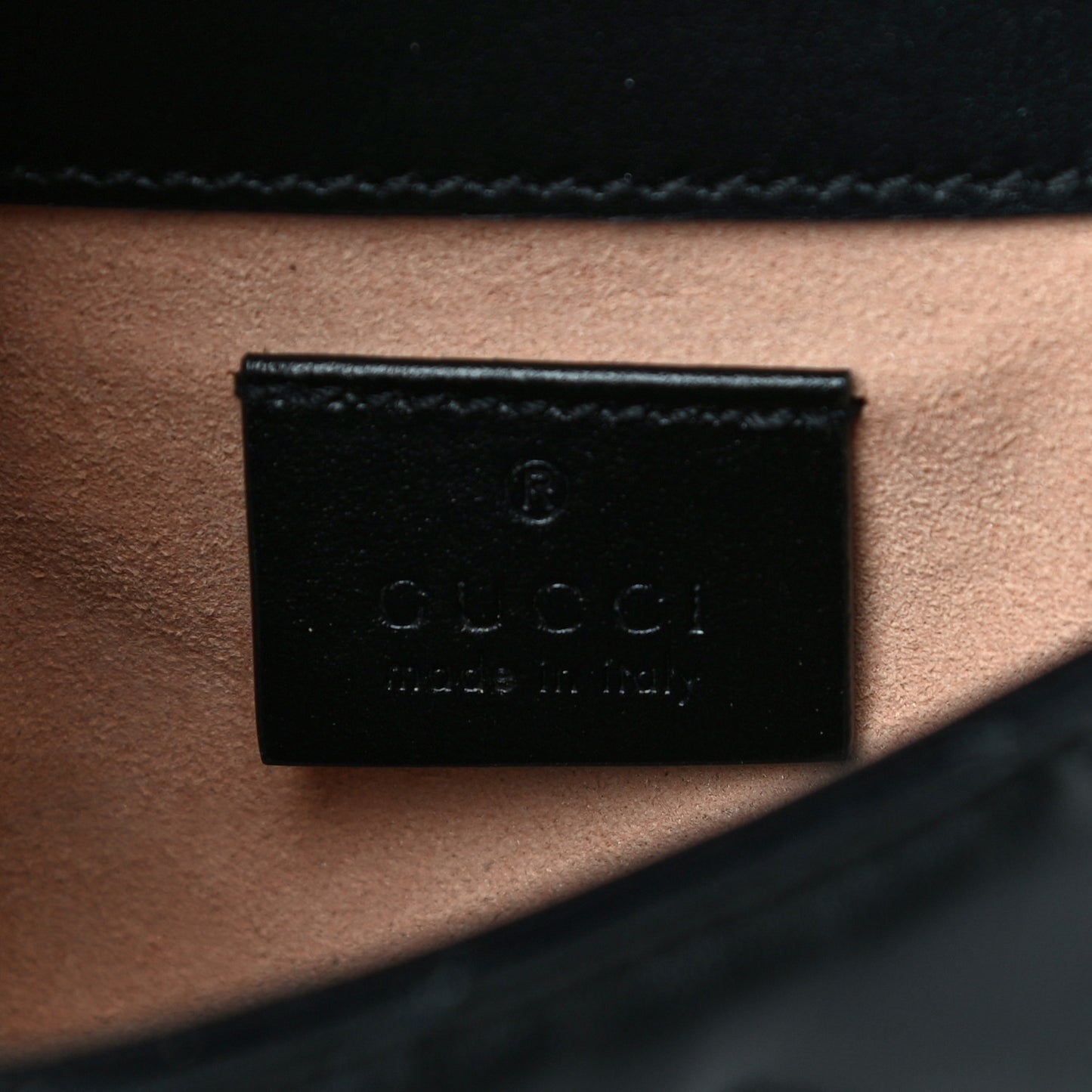 Calfskin Matelasse Super Mini GG Marmont Shoulder Bag Black