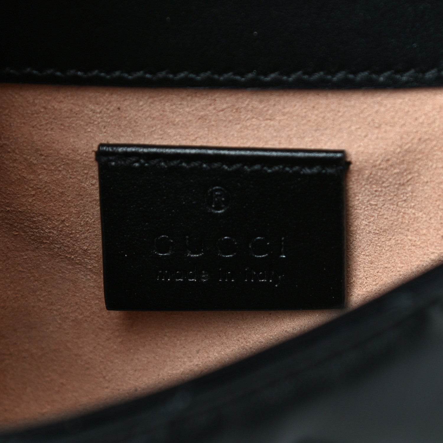 Gucci Calfskin Matelasse Super Mini GG Marmont Shoulder Bag Black 6 of 11