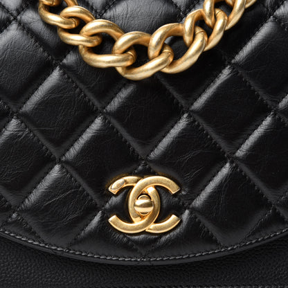 Chanel Calfskin Caviar Quilted Chain Handle Flap Black 11 of 12