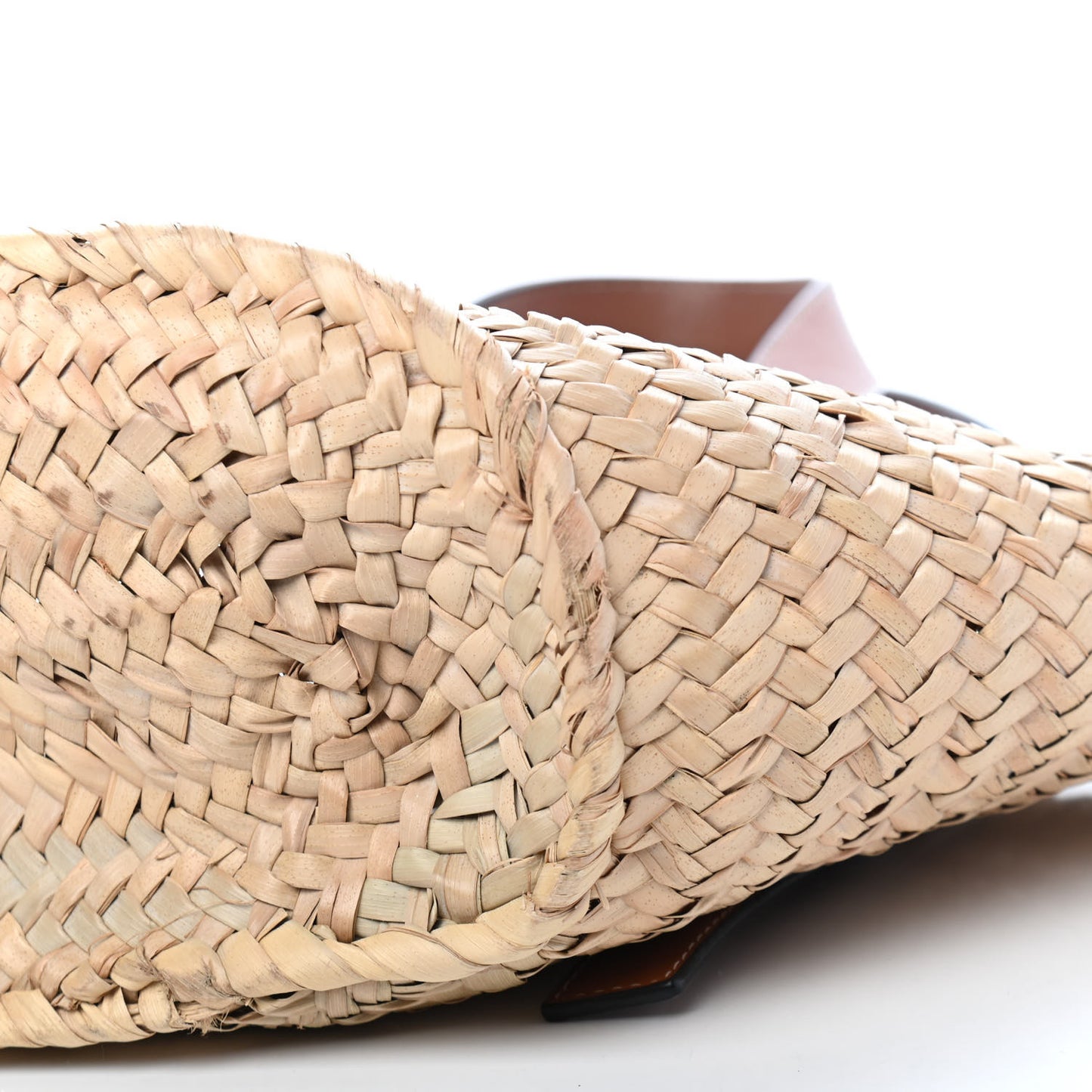 Raffia Small Basket Tote Bag Natural Tan