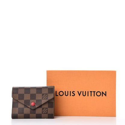 Louis Vuitton Damier Ebene Victorine Wallet Red 8 of 8