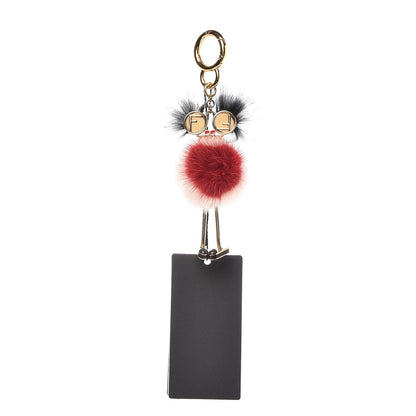 Fendi Mink Fur F is Chick Pom Pom Bag Charm Pink 1 of 3