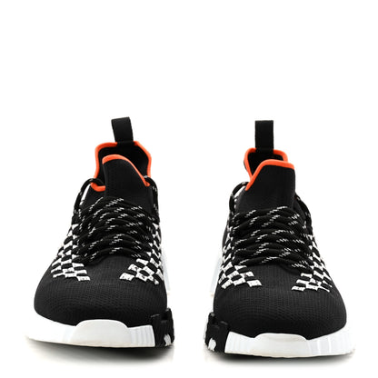 Hermes Knit Womens Flex Bolduc Sneakers 37 Black White 3 of 9