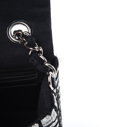 Chanel Ribbon Tweed Small Single Flap Black White 17 of 17