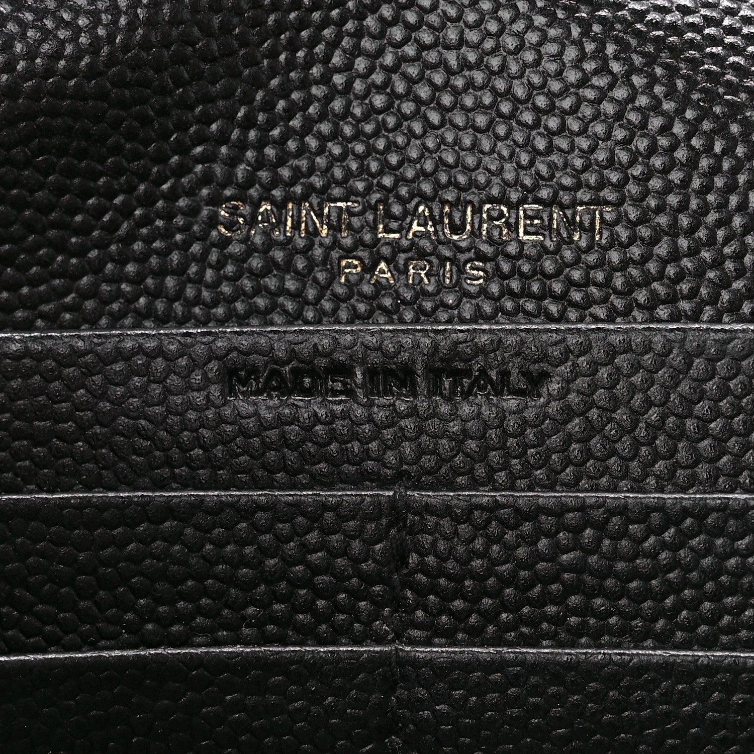Saint Laurent Grain De Poudre Matelasse Chevron Monogram Chain Wallet Black 7 of 11