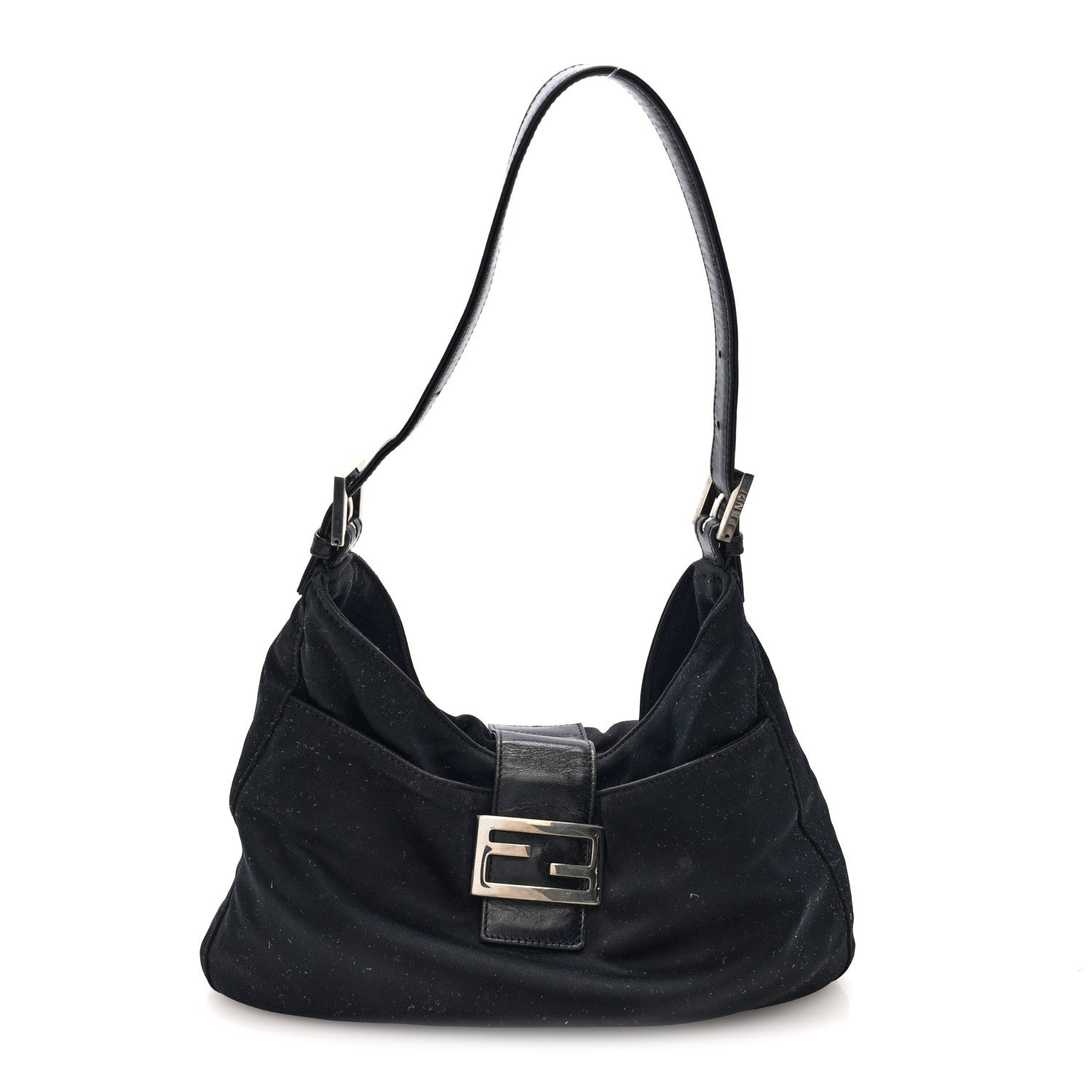 Fendi Neoprene Shoulder Bag Black 2 of 18