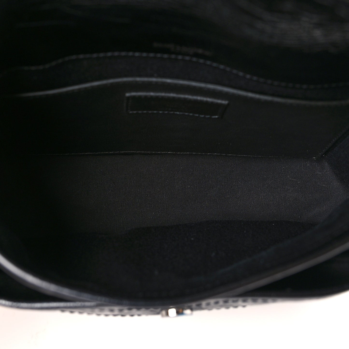 Crinkled Calfskin Matelasse Monogram Baby Niki Chain Satchel Black