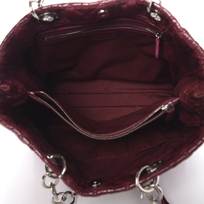 Christian Dior Patent Cannage Large Dior Soft Shopping Tote Dark Pink 5 of 13