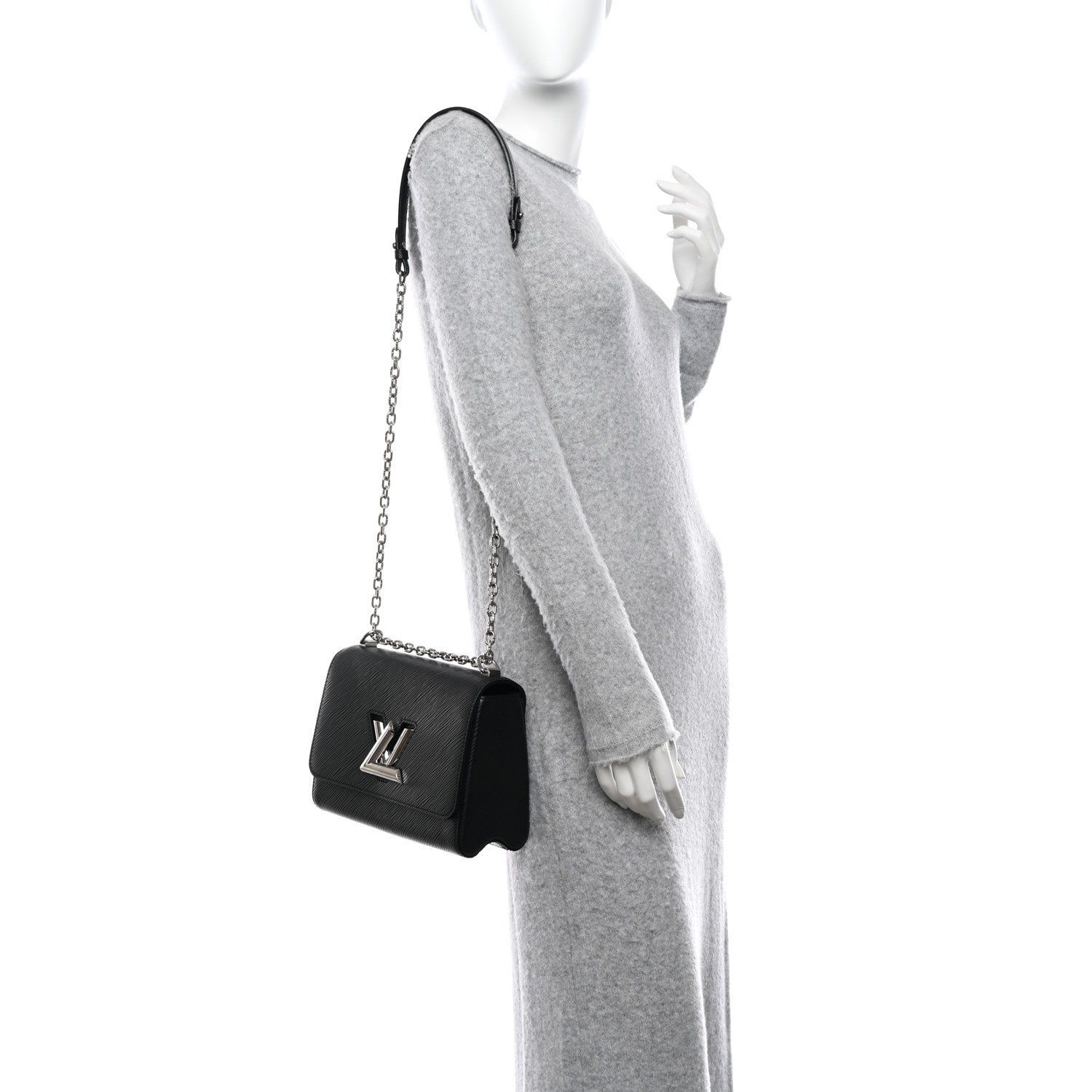 Louis Vuitton Epi Twist Shoulder Bag MM Black 2 of 9