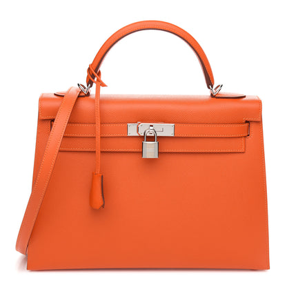 Hermes Epsom Kelly Sellier 32 Orange 1 of 10