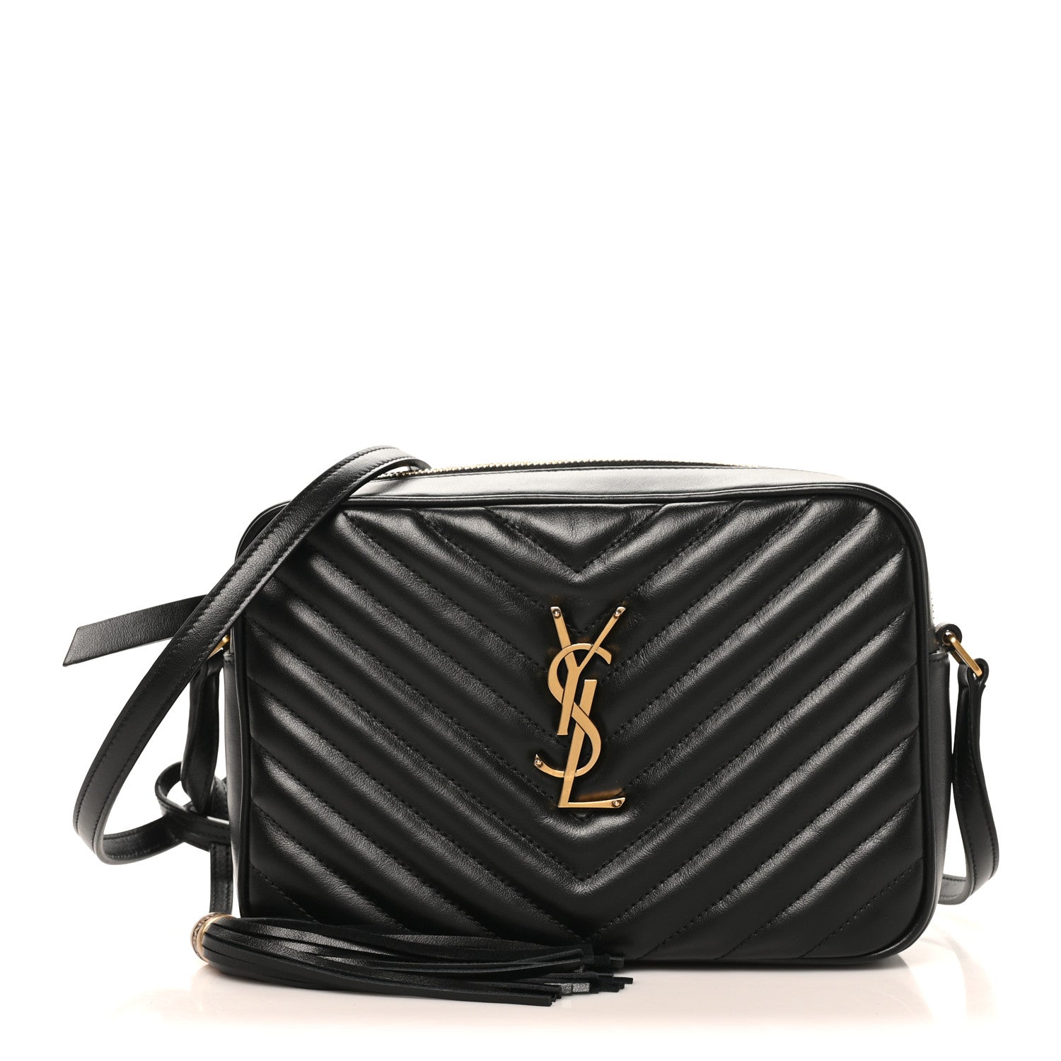 Saint Laurent Calfskin Matelasse Monogram Lou Camera Bag Black 1 of 10