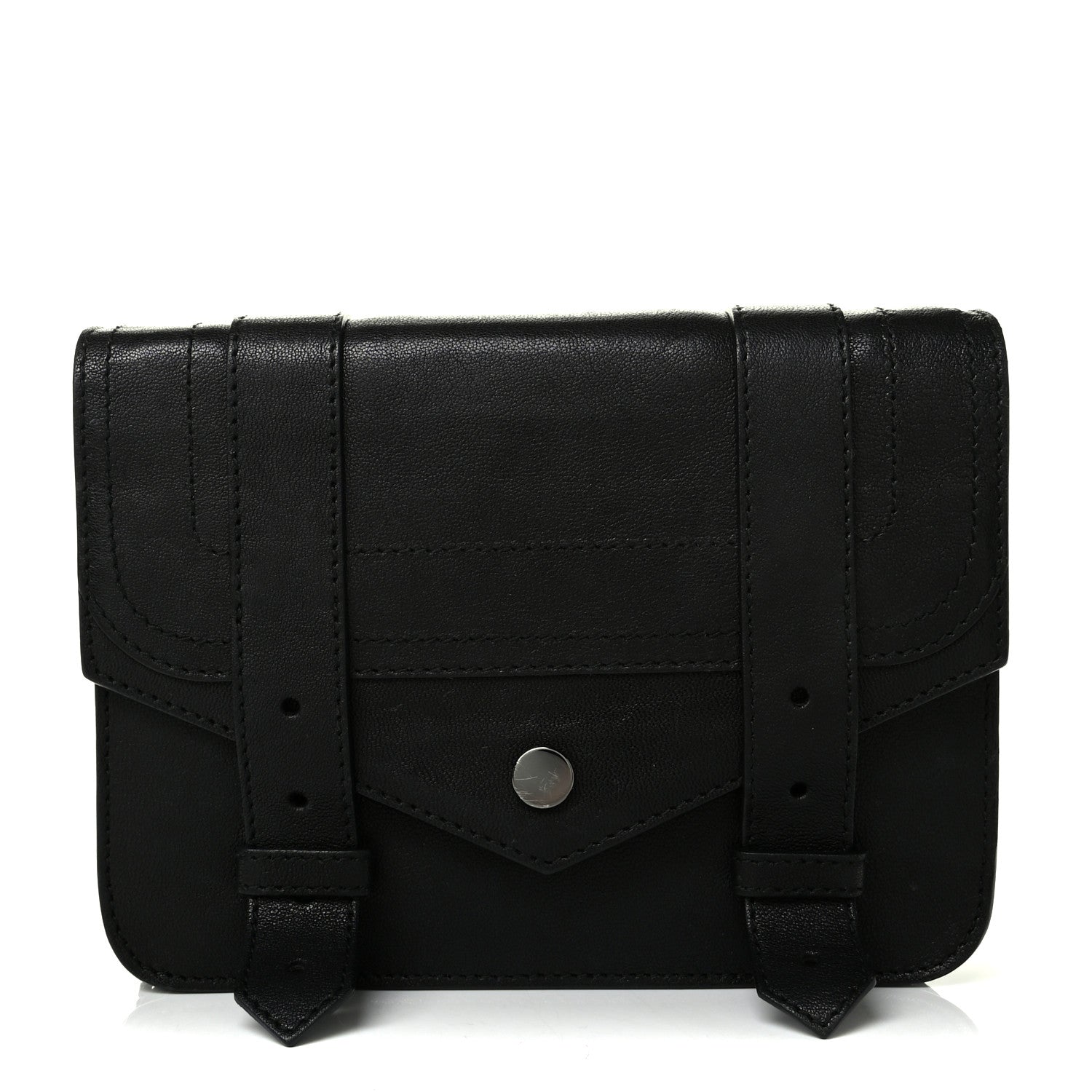 Proenza Schouler Lambskin Large PS1 Chain Wallet Black 1 of 6
