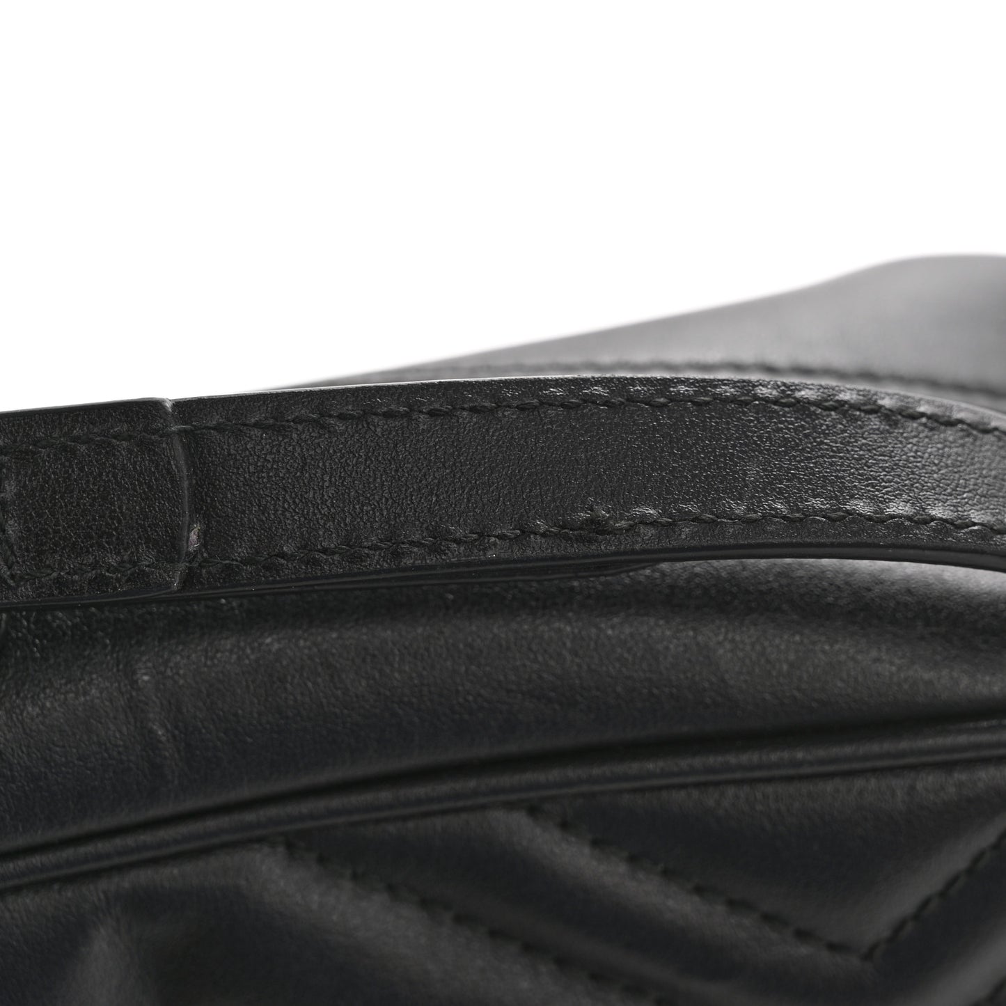 Calfskin Matelasse Small GG Marmont Chain Shoulder Bag Black