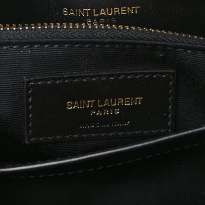Saint Laurent Calfskin Y Quilted Monogram Toy Loulou Crossbody Bag Black 6 of 9