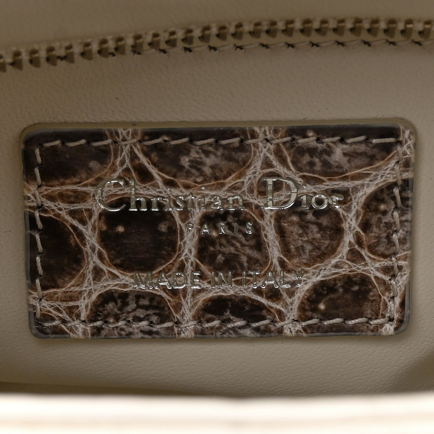 Christian Dior Niloticus Crocodile Himalaya Crystal Mini Lady Dior White 6 of 12