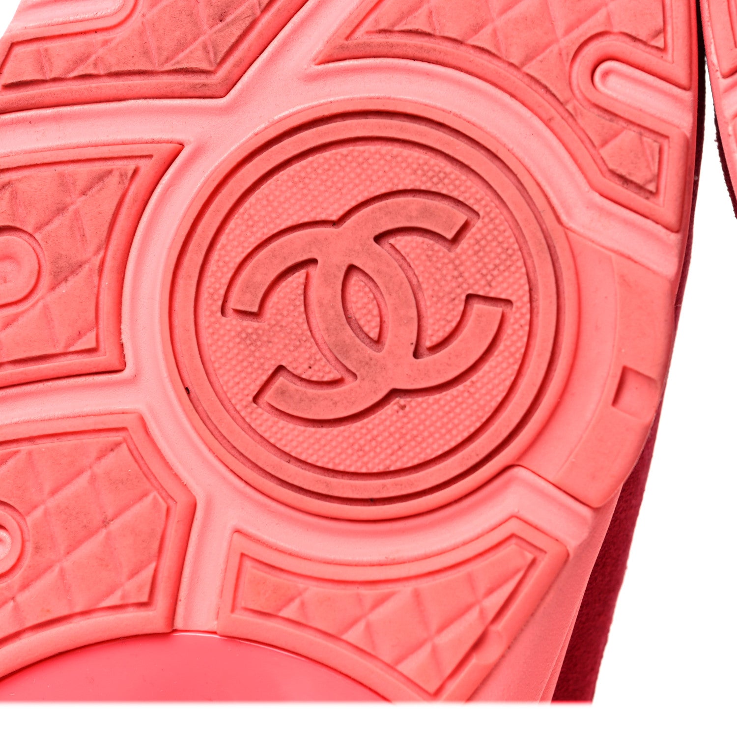 Chanel Kid Suede Calfskin Mens Sneakers 42 Coral 6 of 8