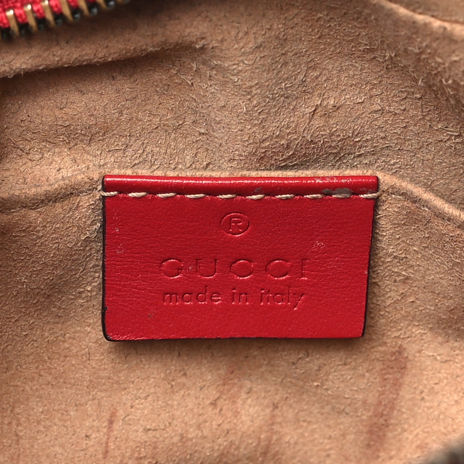Gucci Calfskin Matelasse Mini GG Marmont Chain Shoulder Bag Hibiscus Red 6 of 11