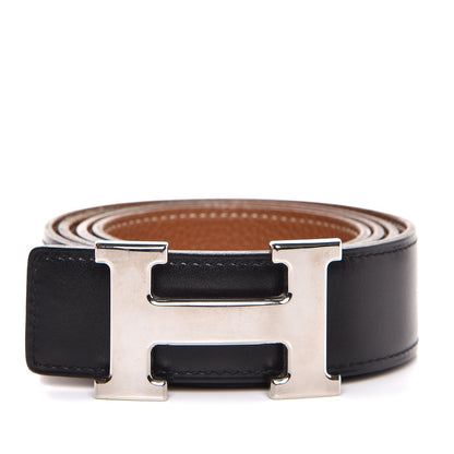 Hermes Box Togo 32mm H Belt 100 Black Gold 1 of 7