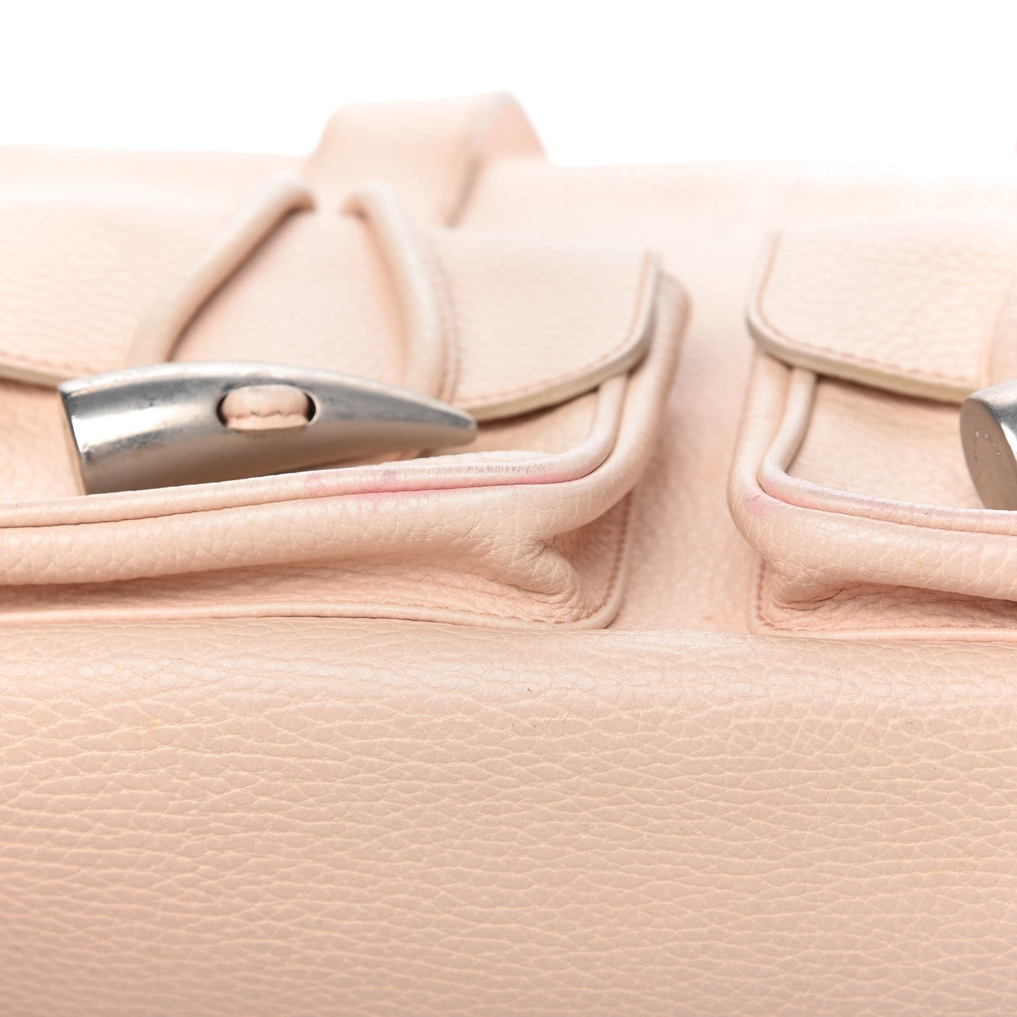 Calfskin House Check Toggle Shoulder Bag Light Nude