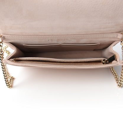 Christian Dior Grained Calfskin Diorama Wallet on Chain Pouch Rose Poudre 5 of 9