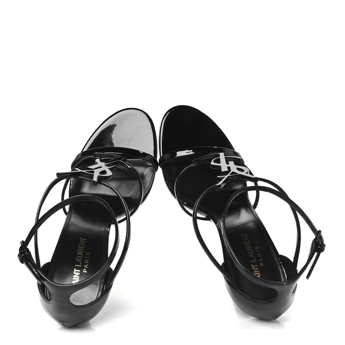 Patent Cassandra 100 Ankle Strap Sandals 40.5 Black