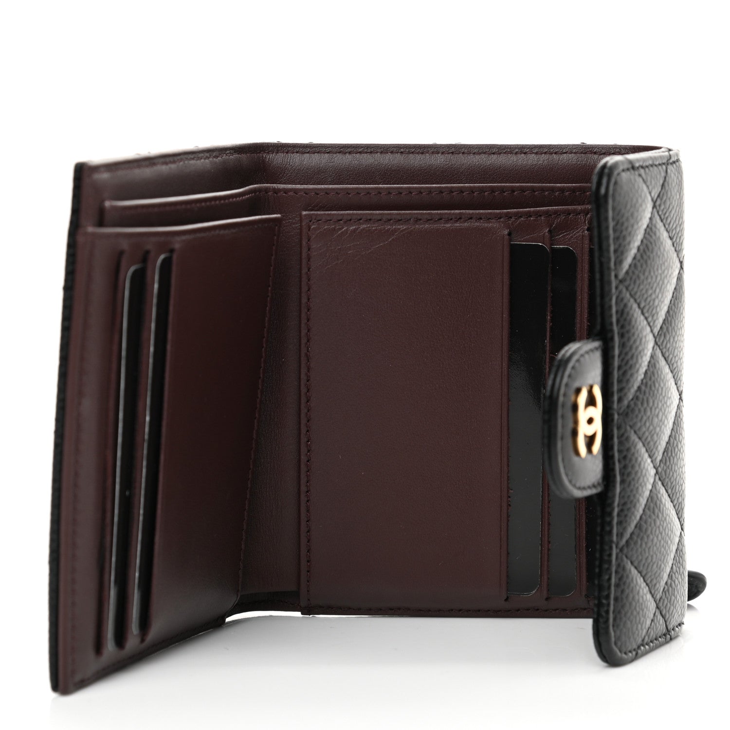 Chanel Caviar Quilted Compact Flap Wallet Black 5 of 11